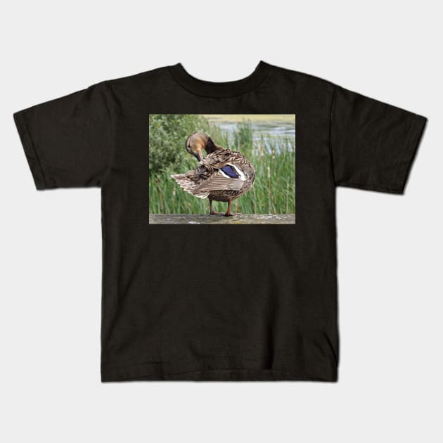 See My Beautiful Blue Feathers? Kids T-Shirt by AlexaZari